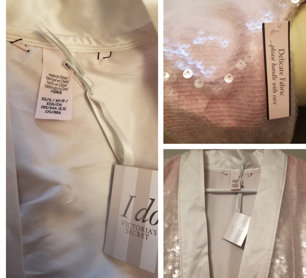 Nwt Victoria's Secret Bridal Ombre Sequin Robe!😲 - Picture 3 of 6